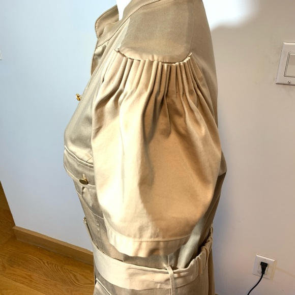 OC by OC Beige dress with gold buttons size 12-14 - Picture 6 of 10